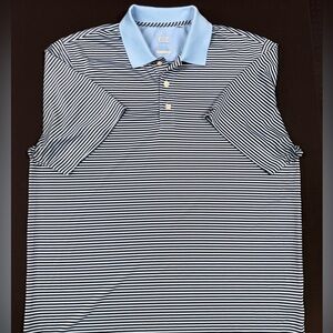 Cutter & Buck Men's Polo - Black and Light Blue